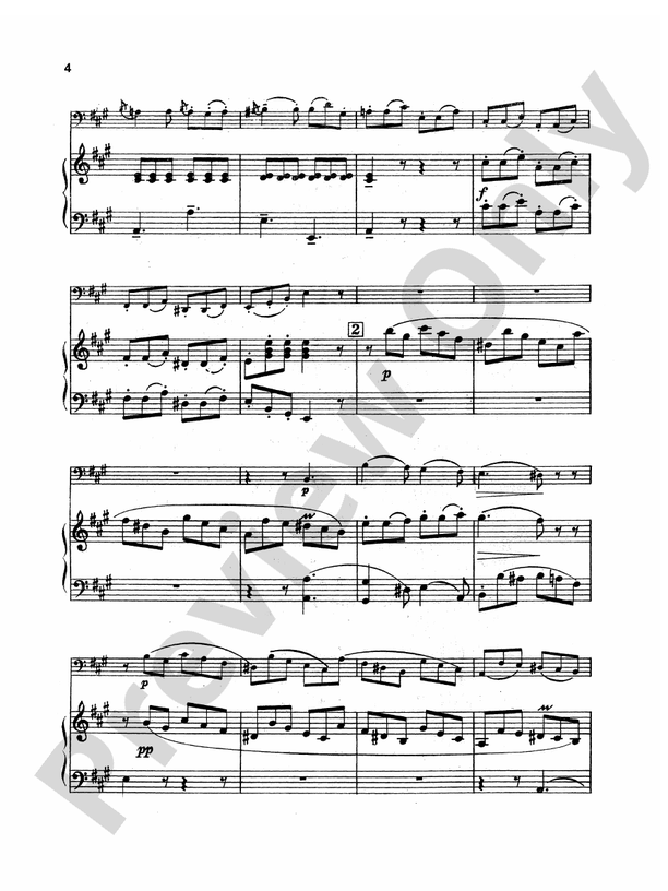 Mozart Two Sonatas Bassoon & Piano Part(s) Wolfgang Amadeus Mozart