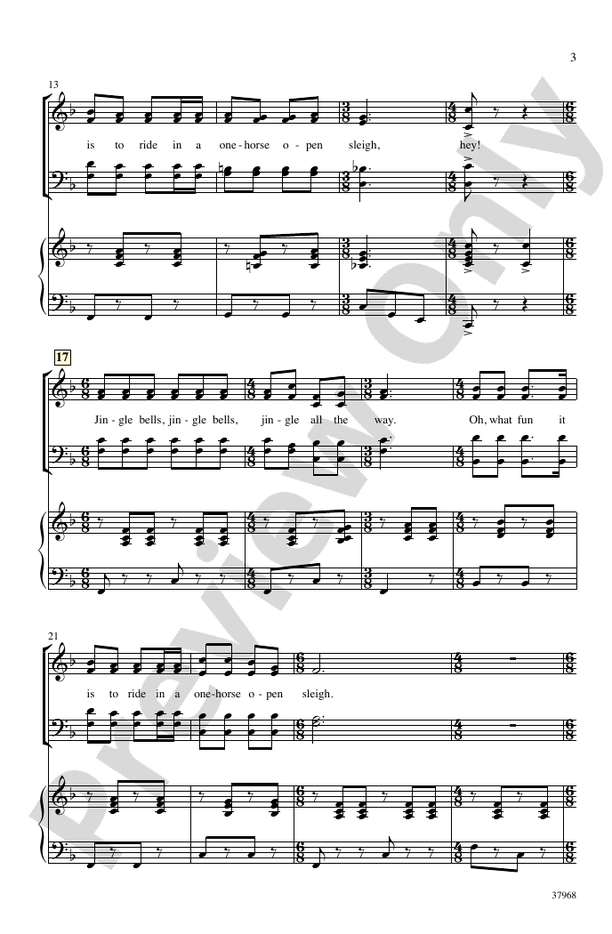 Jingle Bells (Sort Of) SATB Choral Octavo James Pierpont Digital