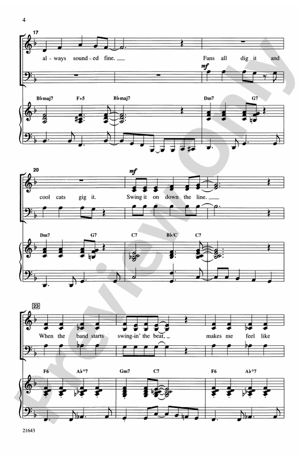 A Jazz Trio SAB Choral Octavo Jay Althouse Digital Sheet Music Download