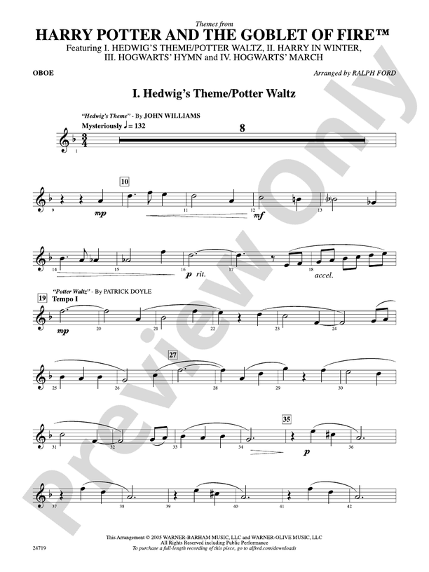 Harry Potter and the Goblet of Fire, Themes from Oboe Oboe Part