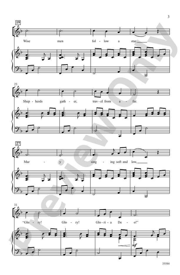 A Christmas Canon 3Part, any combination Choral Octavo Digital