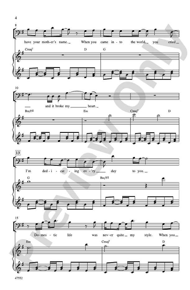 Dear Theodosia SAB Choral Octavo LinManuel Miranda Digital Sheet