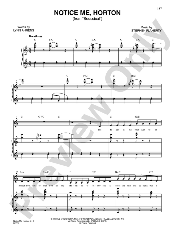 Notice Me, Horton (From "Seussical the Musical") Voice Stephen