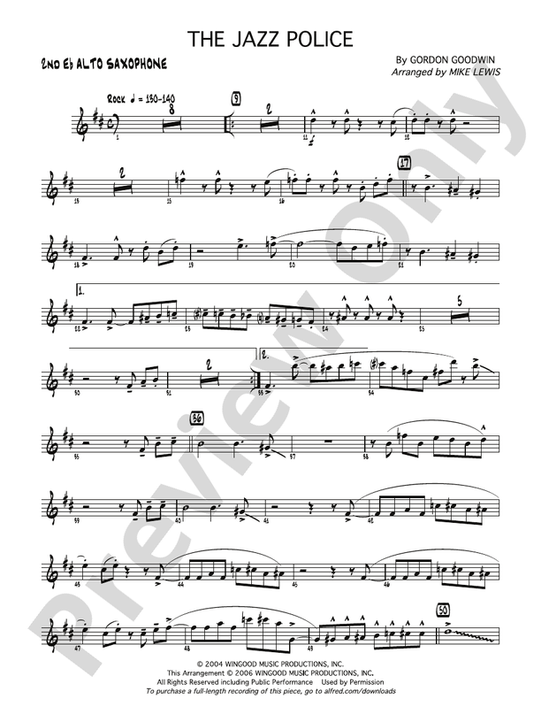 The Jazz Police 2nd Eflat Alto Saxophone 2nd Eflat Alto Saxophone