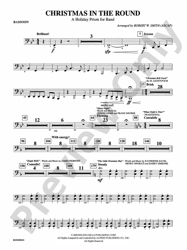 Christmas in the Round Bassoon Bassoon Part Digital Sheet Music