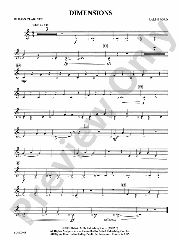 Dimensions Bflat Bass Bflat Bass Part Digital