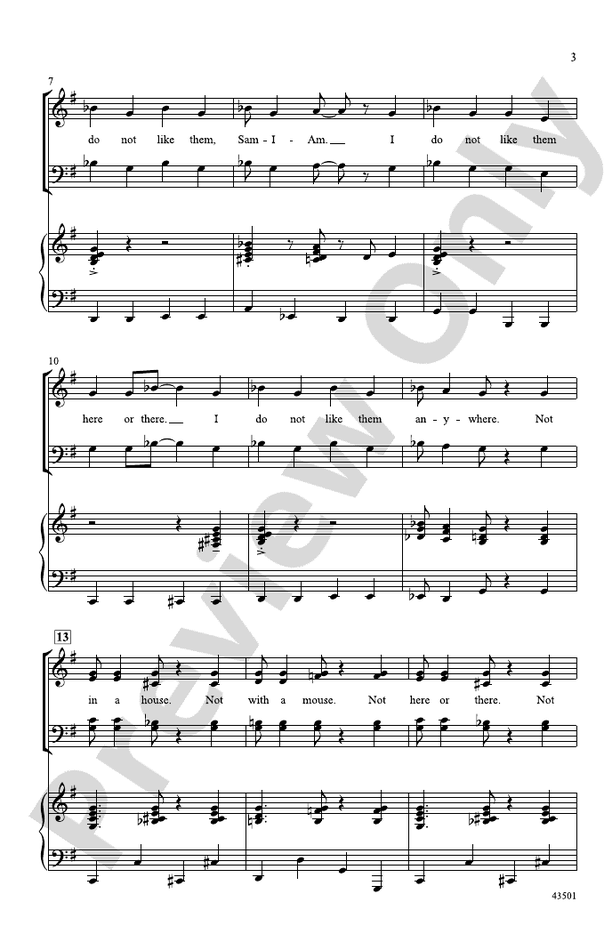 Green Eggs and Ham (from Seussical the Musical) SATB Choral Octavo