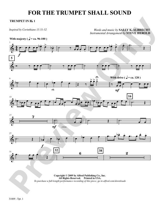 For the Trumpet Shall Sound 1st Bflat Trumpet 1st Bflat Trumpet Part Digital Sheet Music