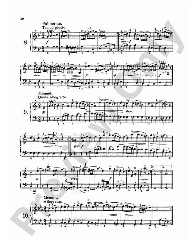 Bach Twenty Easy Pieces from the Anna Magdalena Notenbuch 8