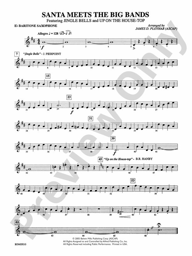 Santa Meets the Big Bands Eflat Baritone Saxophone Eflat Baritone