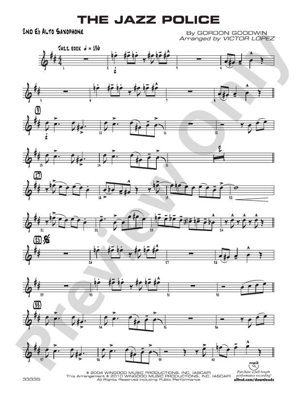 The Jazz Police 2nd Eflat Alto Saxophone 2nd Eflat Alto Saxophone