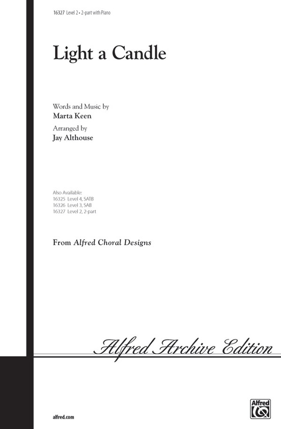 Light a Candle 2Part Choral Octavo Marta Keen Digital Sheet Music