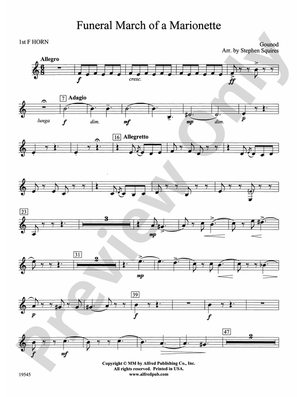 Funeral March of a 1st F Horn 1st F Horn Part Digital