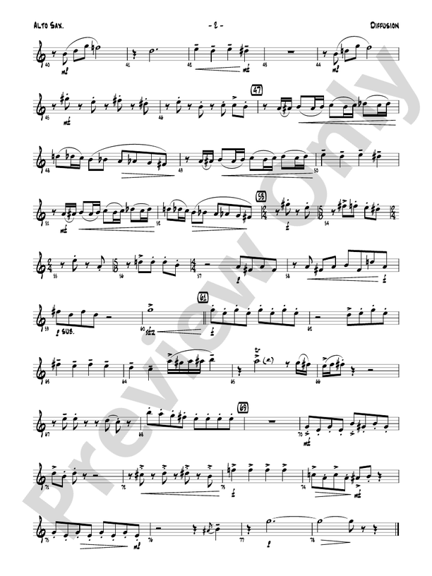 Diffusion for Sax Quartet Eflat Alto Saxophone Eflat Alto Saxophone