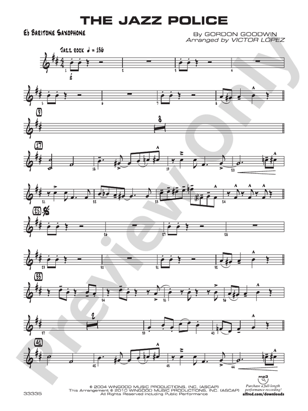 The Jazz Police Eflat Baritone Saxophone Eflat Baritone Saxophone