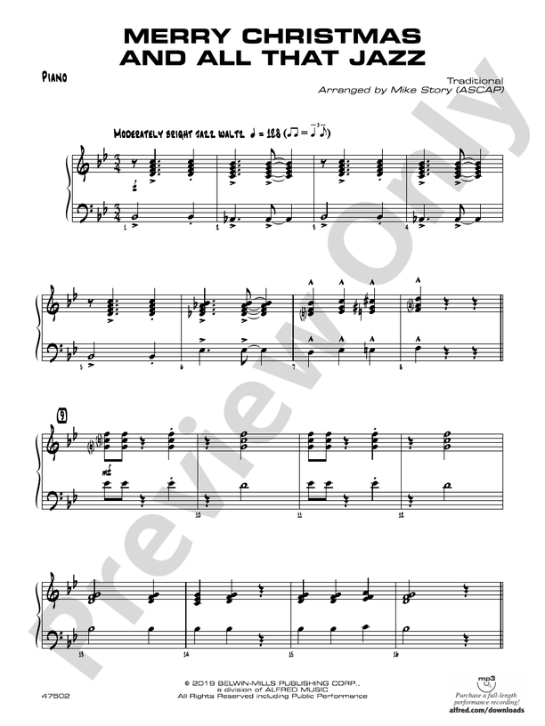 Merry Christmas and All That Jazz Piano Piano