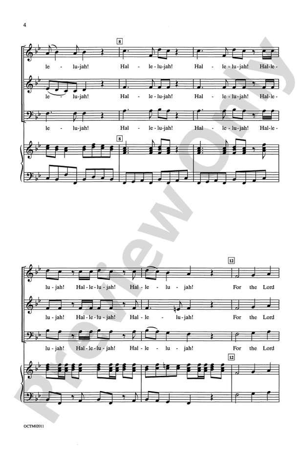 Hallelujah Chorus 3Part Mixed Choral Octavo Frideric Handel