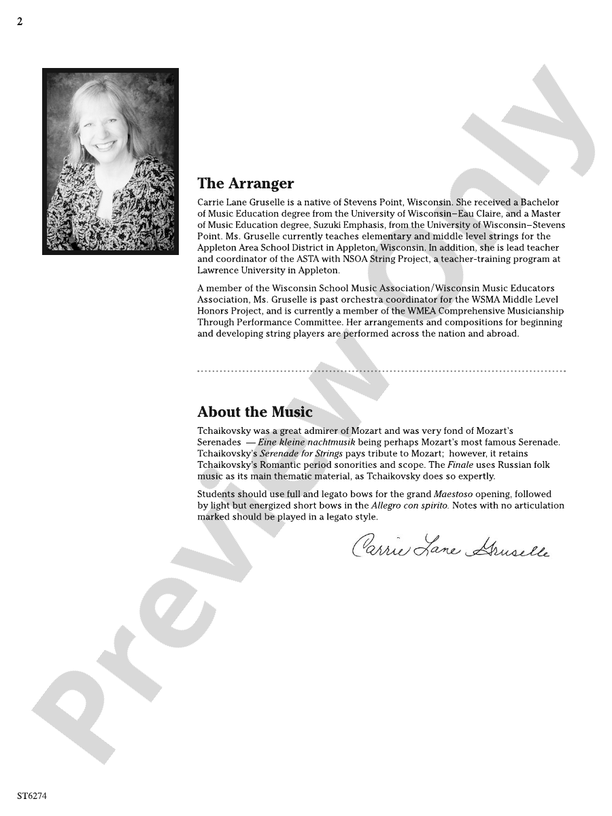 Finale from Serenade for Strings Score Digital Sheet Music Download