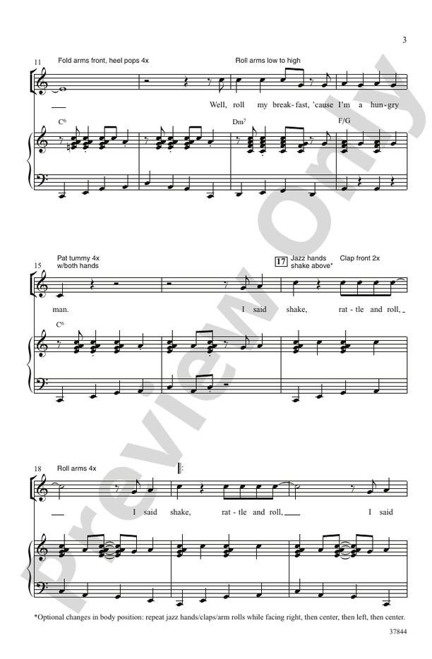 Shake, Rattle and Roll 2Part Choral Octavo Charles Calhoun Digital