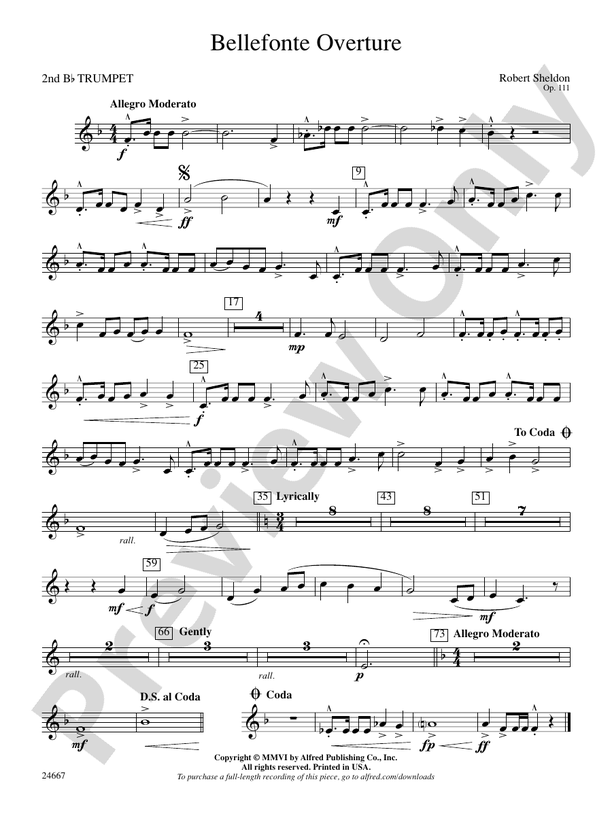 Bellefonte Overture 2nd Bflat Trumpet 2nd Bflat Trumpet Part