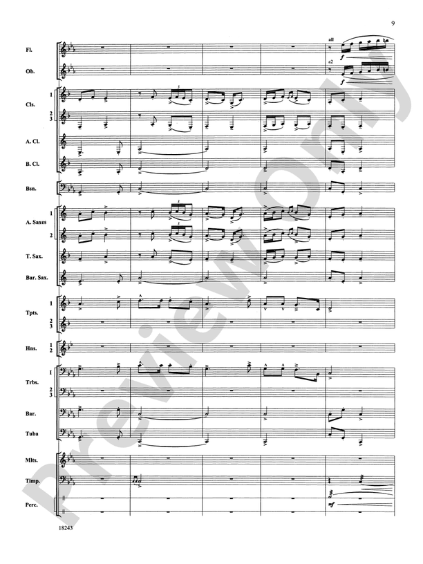 A Longford Legend Concert Band Conductor Score & Parts Robert Sheldon