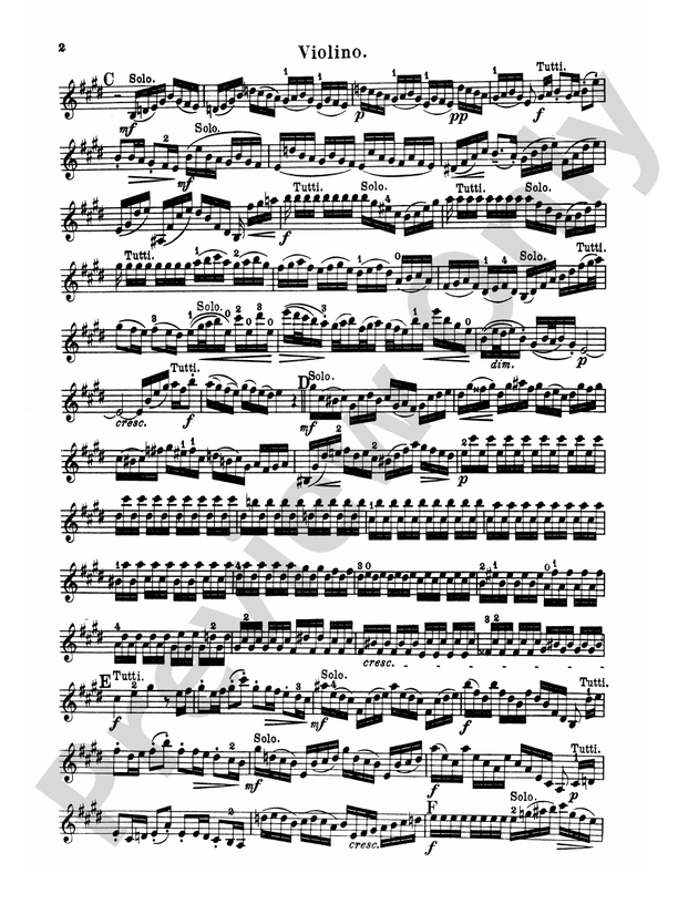 Bach Violin Concerto No. 2 in E Major Violin Book Johann Sebastian