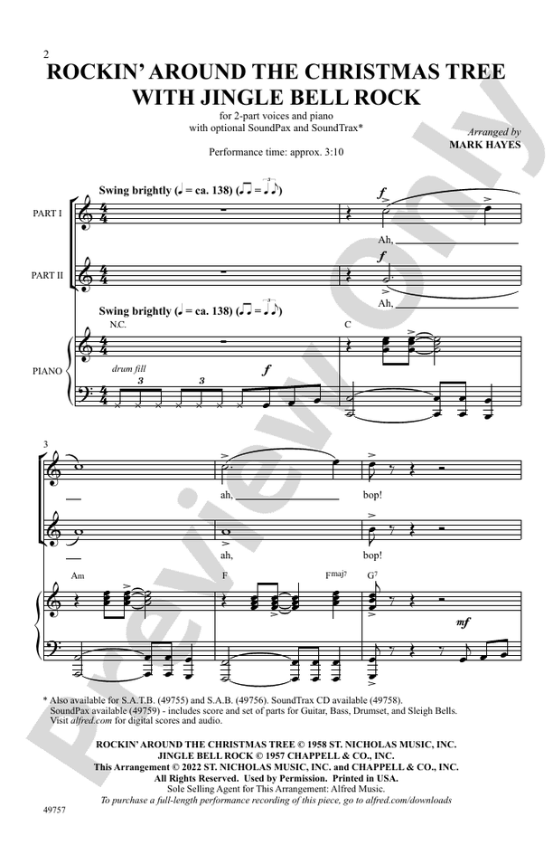 Rockin' Around the Christmas Tree with Jingle Bell Rock 2Part Choral