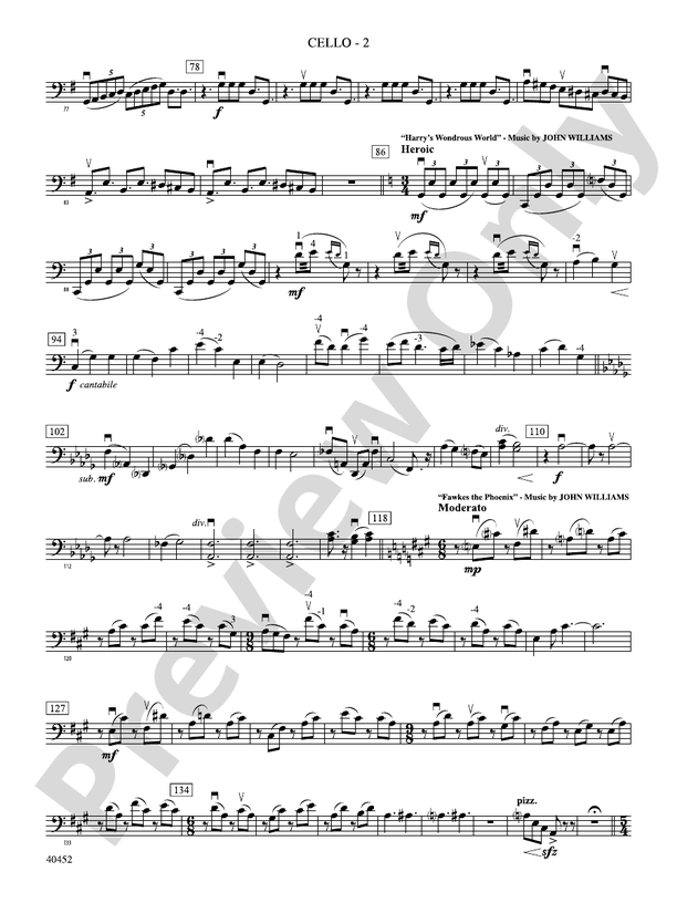 The Complete Harry Potter Cello Cello Part Digital Sheet Music Download