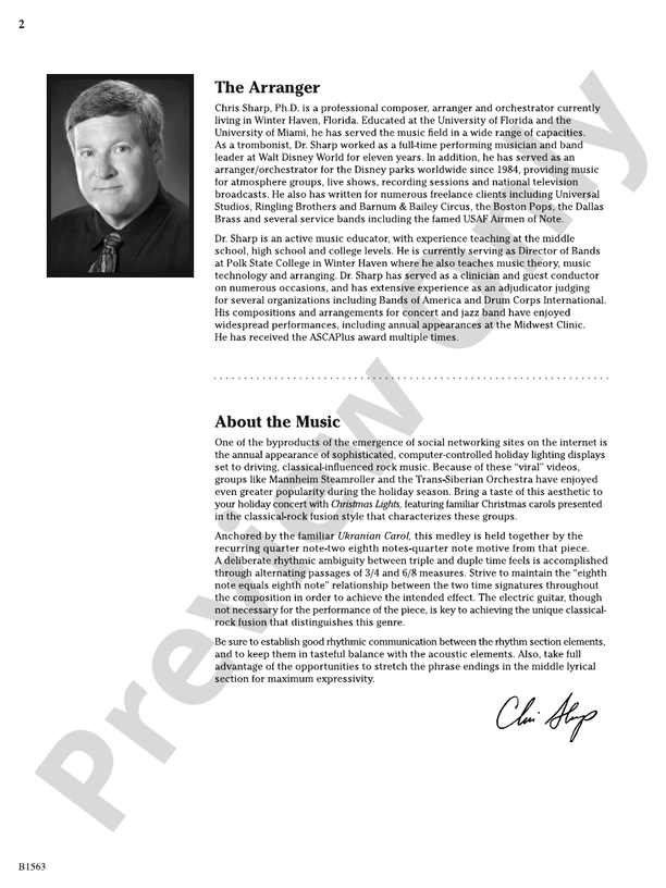 Christmas Lights Score Chris Sharp Digital Sheet Music Download