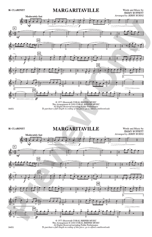 Margaritaville 1st Bflat 1st Bflat Part Digital