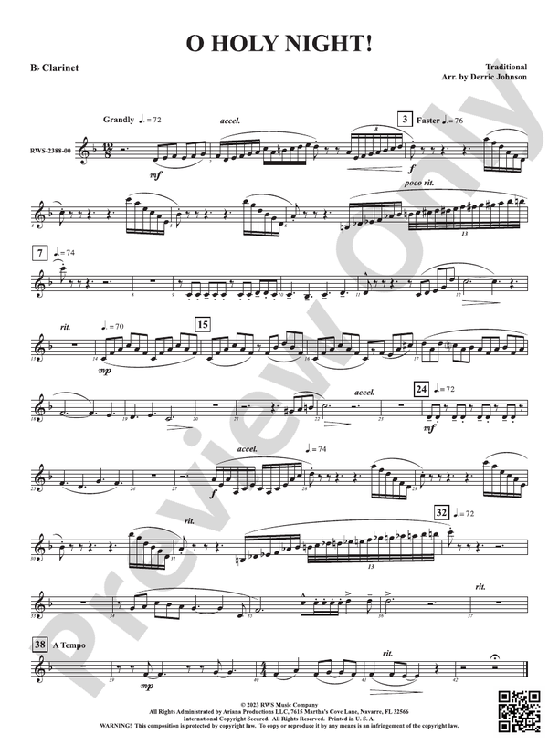 O Holy Night! 1st Bflat 1st Bflat Part Digital