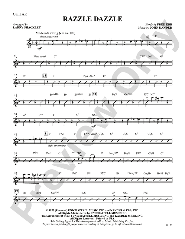 Razzle Dazzle (from the musical Chicago) Guitar Guitar Part Digital