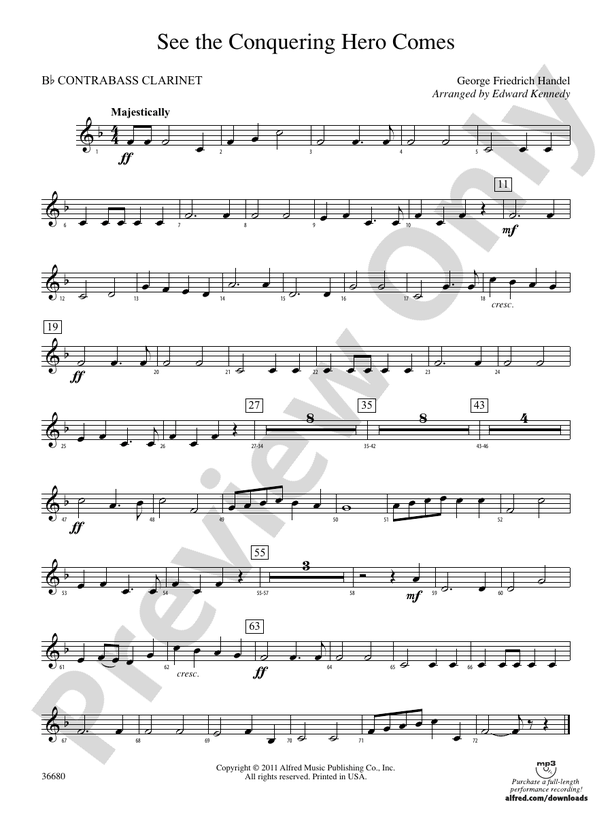 See the Conquering Hero Comes (wp) Bflat Contrabass (wp) B