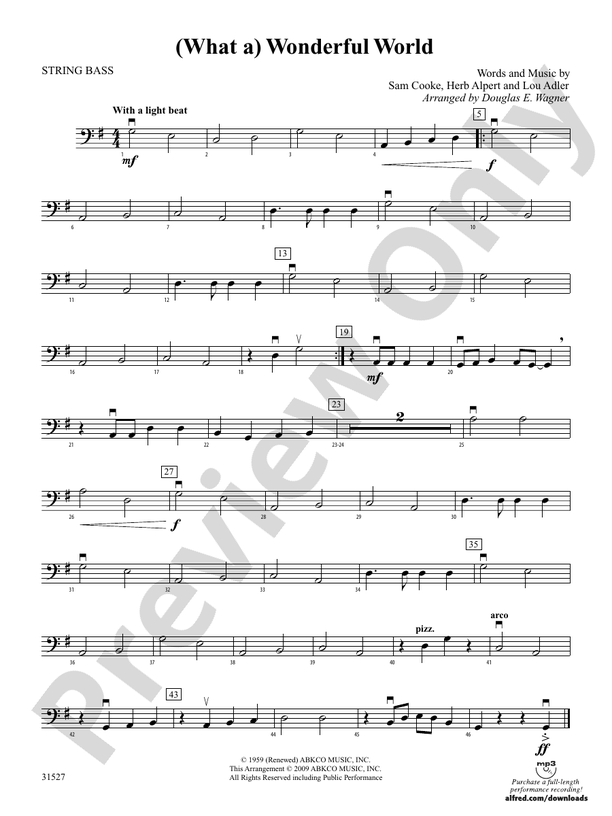 Wonderful World Sam Cooke Sheet Music