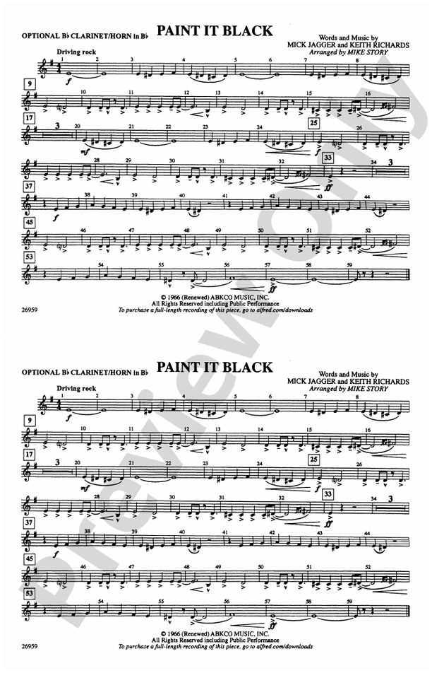 Paint It Black Optional Bb in Bb Optional Bb