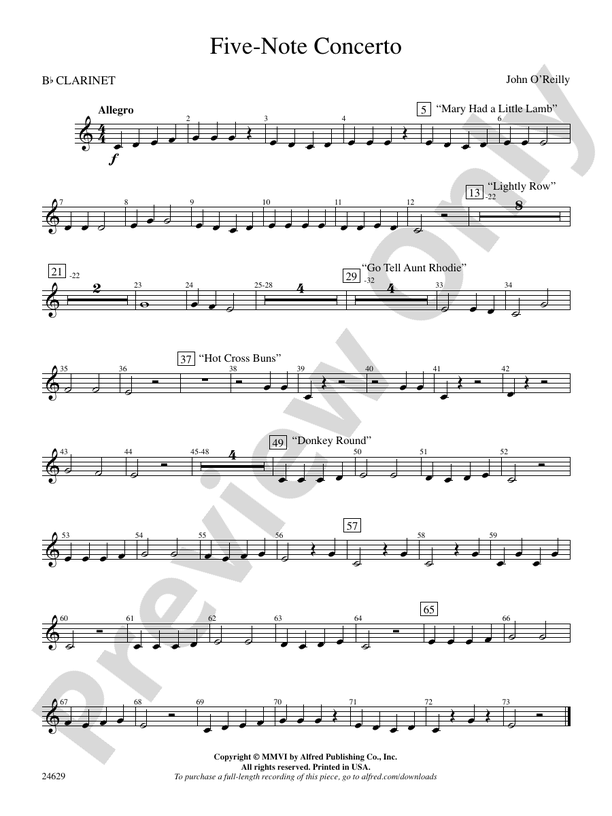 FiveNote Concerto 1st Bflat 1st Bflat Part