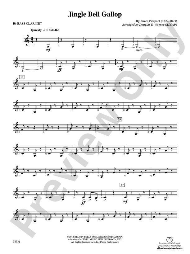 Jingle Bell Gallop Bflat Bass Bflat Bass Part