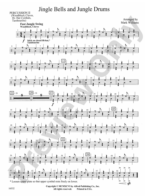 Jingle Bells and Jungle Drums 2nd Percussion 2nd Percussion Part