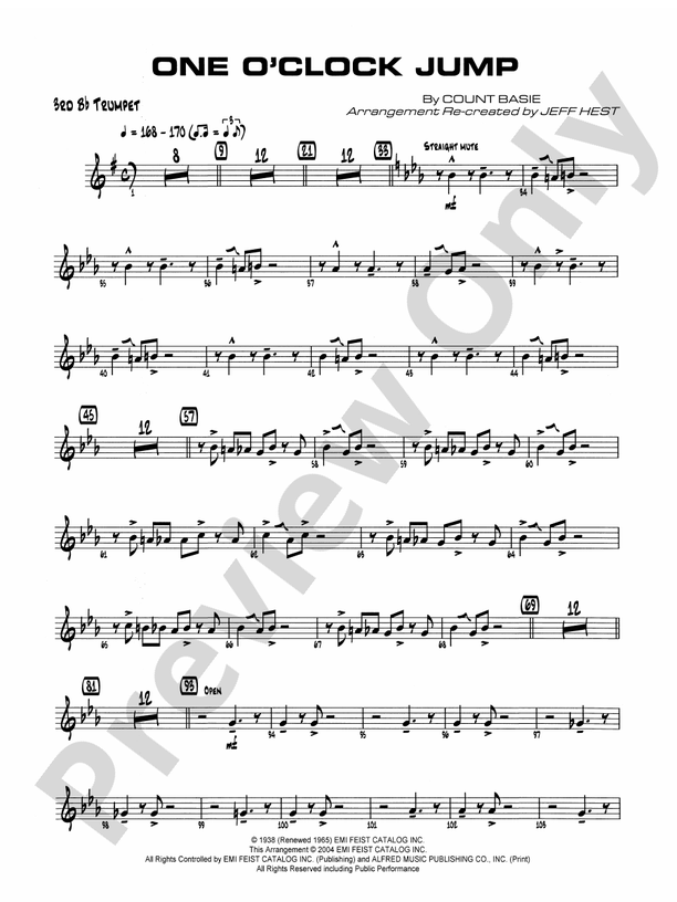 One O'Clock Jump 3rd Bflat Trumpet 3rd Bflat Trumpet Part Digital