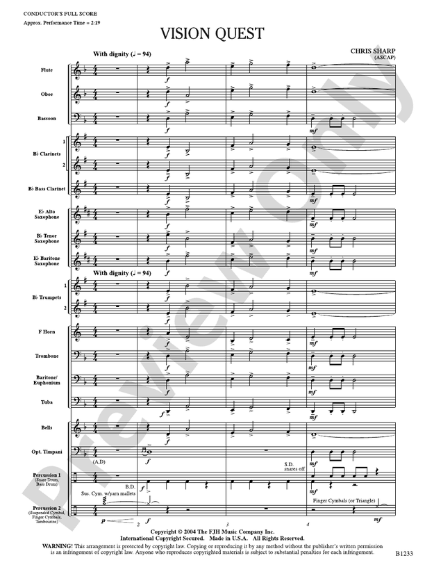 Vision Quest Chris Sharp Digital Sheet Music Download