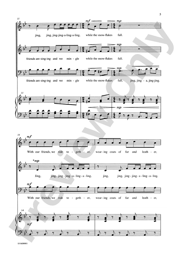 Sleigh Bells 3Part Mixed Choral Octavo Digital Sheet Music Download