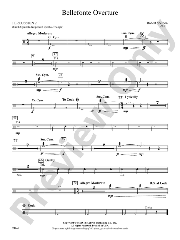 Bellefonte Overture 2nd Percussion 2nd Percussion Part Digital