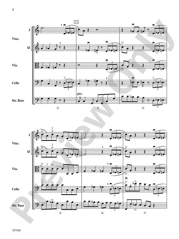 Hotter Than Blues String Orchestra Conductor Score & Parts Julie