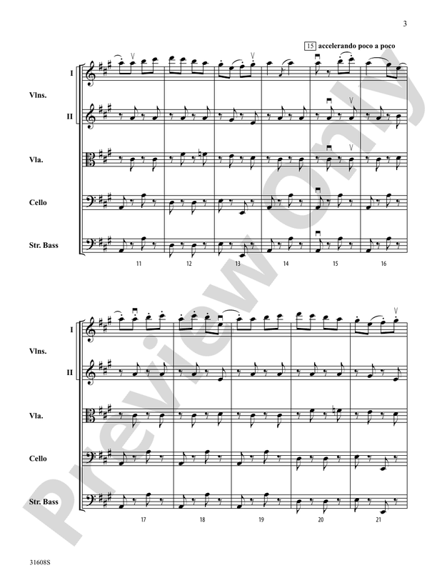 Souvenir d'Amerique String Orchestra Conductor Score & Parts Henri