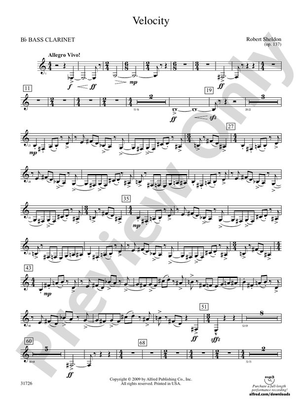 Velocity Bflat Bass Bflat Bass Part Digital