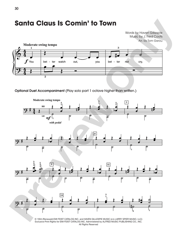 Santa Claus is Comin' to Town (from "The Polar Express") Piano J