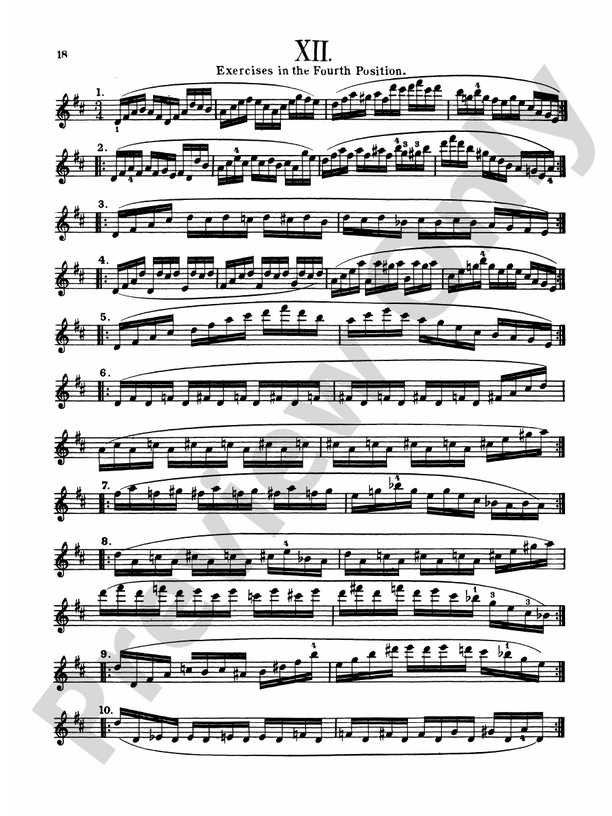 Schradieck Complete Scale Studies XII. Exercises in the fourth