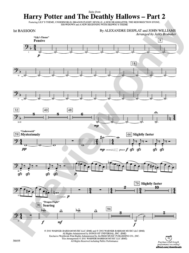 Harry Potter and the Deathly Hallows, Part 2, Suite from Bassoon
