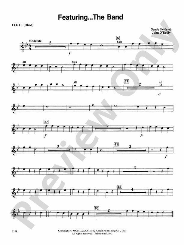 Featuring the Band Flute Flute Part Digital Sheet Music Download(03)