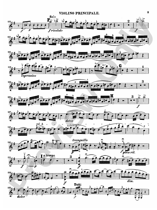 Mozart Violin Concerto No. 3 in G Major, K.216 Violin Book Wolfgang